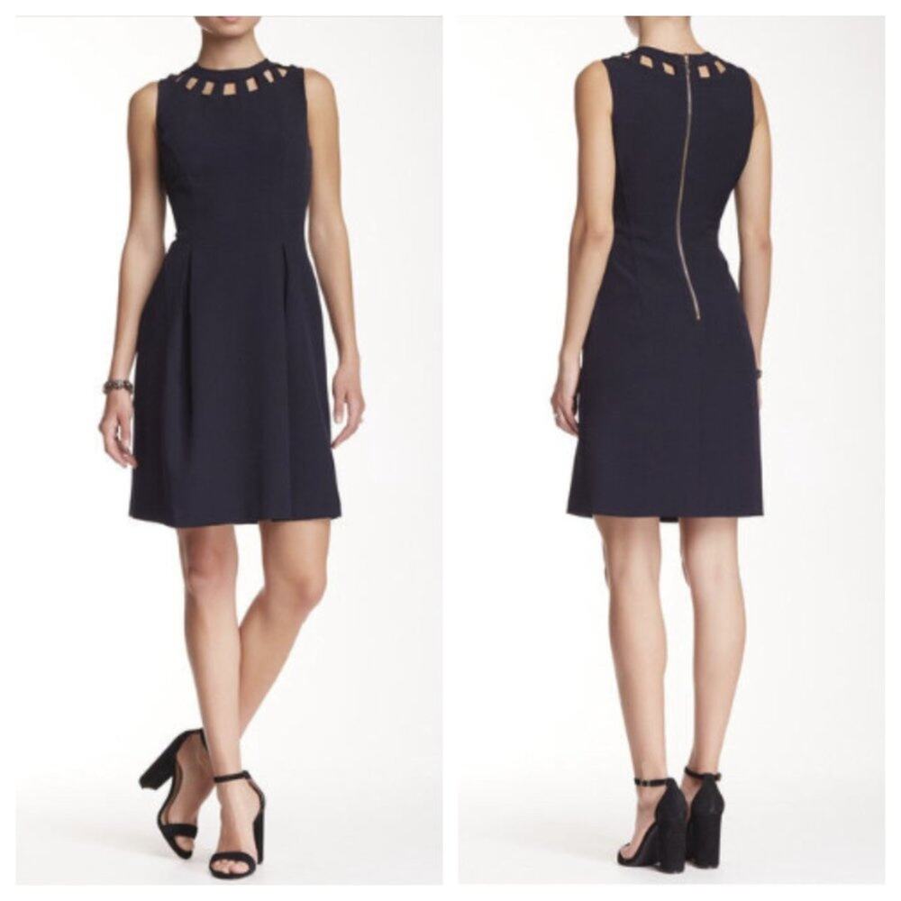 Eliza J Women's Cutout Sheath Dress Dark Navy Size 6